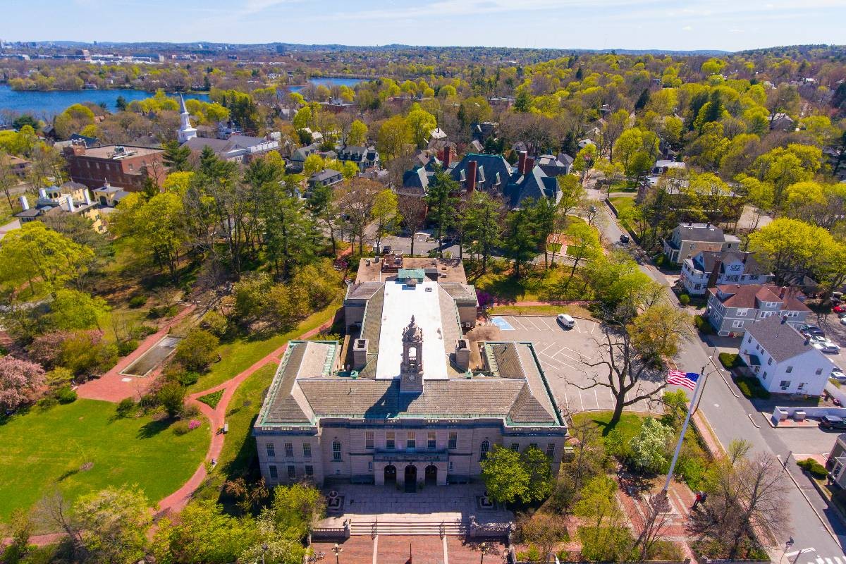 Robins Memorial Town Hall in Arlington, MA