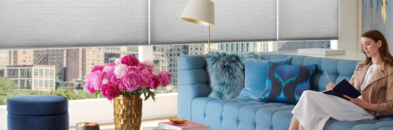 Hunter Douglas Sonette® Cellular Roller Shades, Energy efficiency, cellular and honeycomb shades, near Cambridge, Massachusetts (MA).